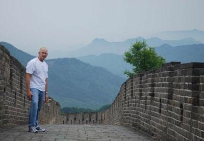 Thomas G. Capek at the Great Wall of China