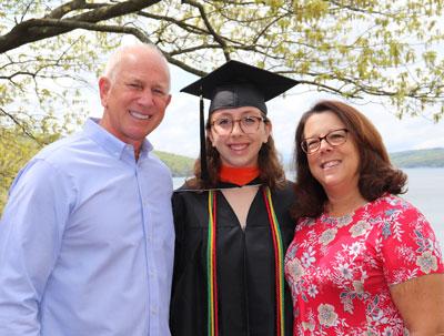 Thomas G. Capek and family at daughter's graduation