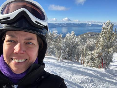 Cheryl Porro outdoors in winter gear