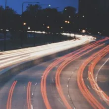 Highway car lights