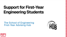 Support for First-Year Engineering Students Title Page